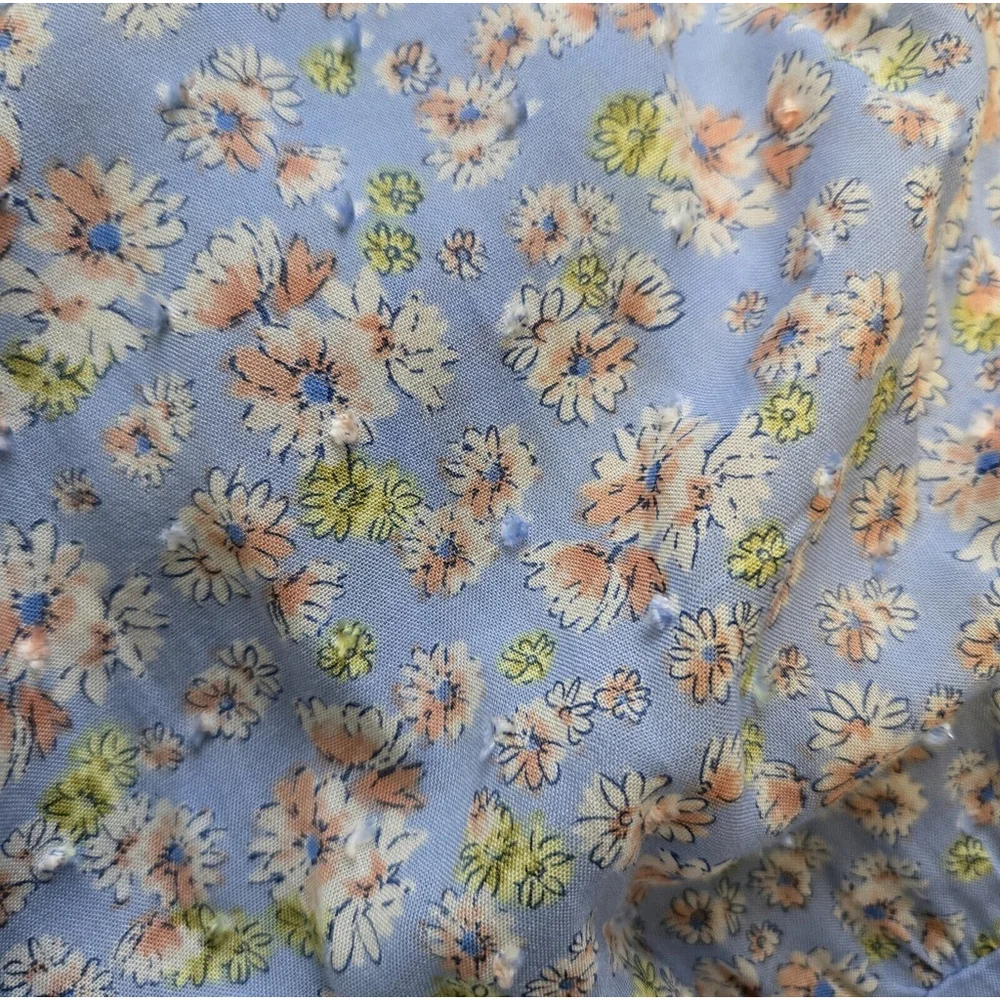 Lulus Blue Floral Maxi Slip Dress Large Belted Spring Cottagecore Boho NWT